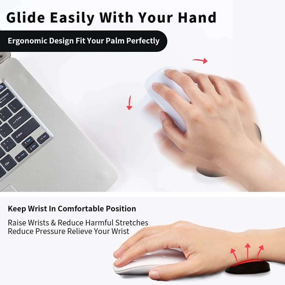 Ergonomic Mouse Wrist Rest Carpal Tunnel Support Pain Relief Anti-Fatigue Easy Glide Computer Laptop Gaming - Teddith - US