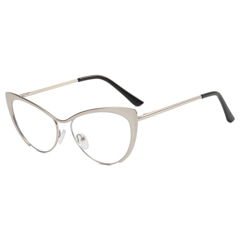 Blue Light Glasses for Computer Anti Glare Cat Eye Metal Frame - Teddith - US