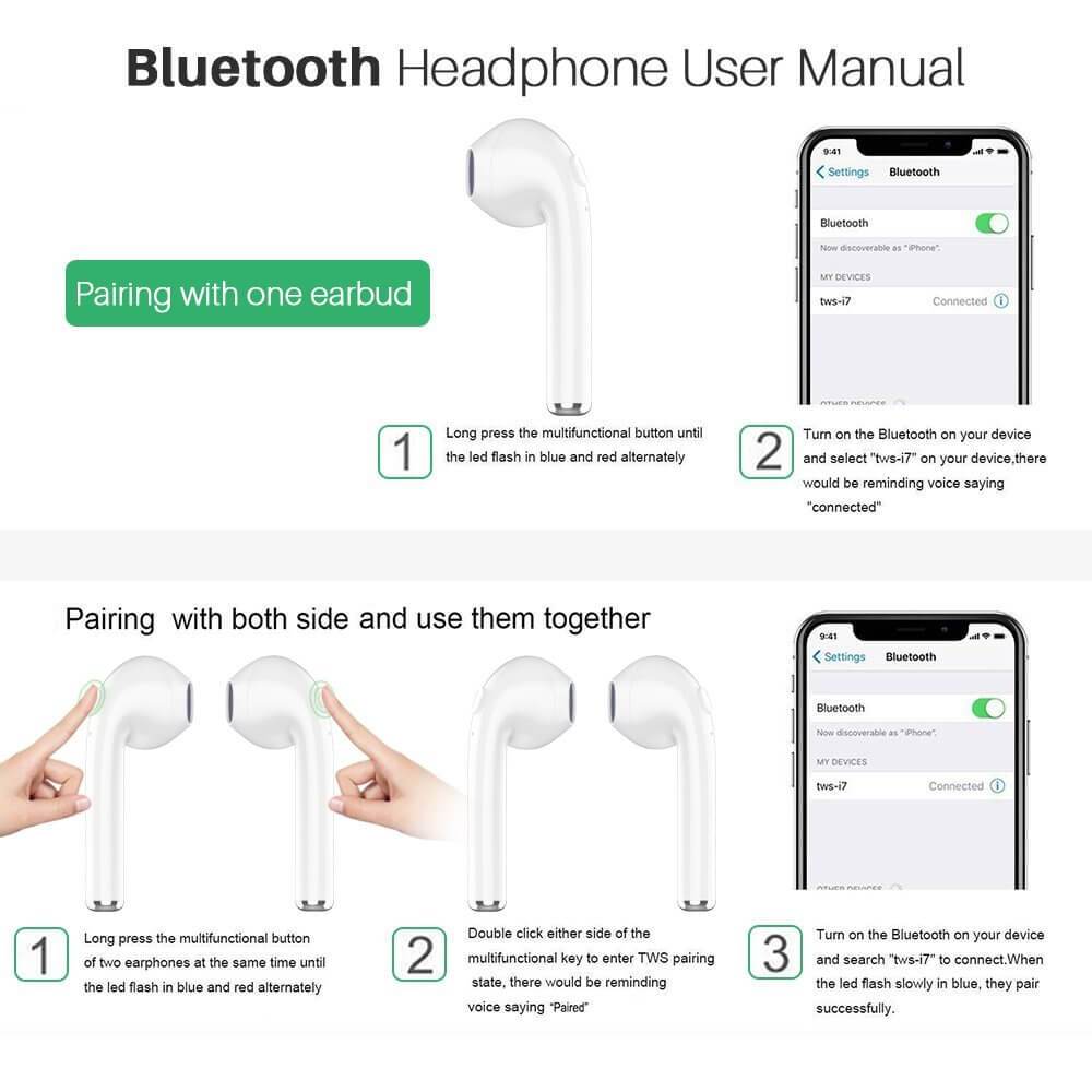 Bluetooth Headphones Earbuds with Charging Case - Teddith - US