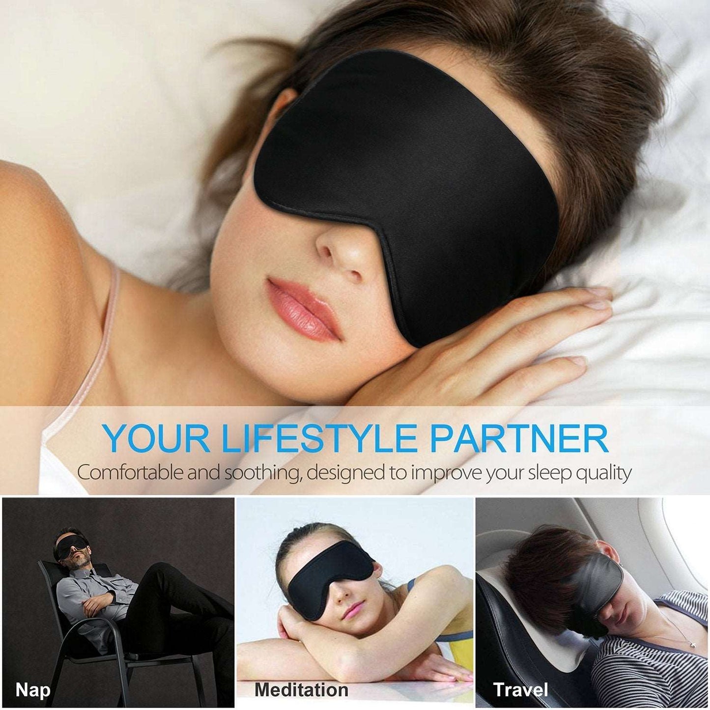 100% Natural Silk Sleep Mask Blindfold Ultra Soft Eye Mask - Teddith - US