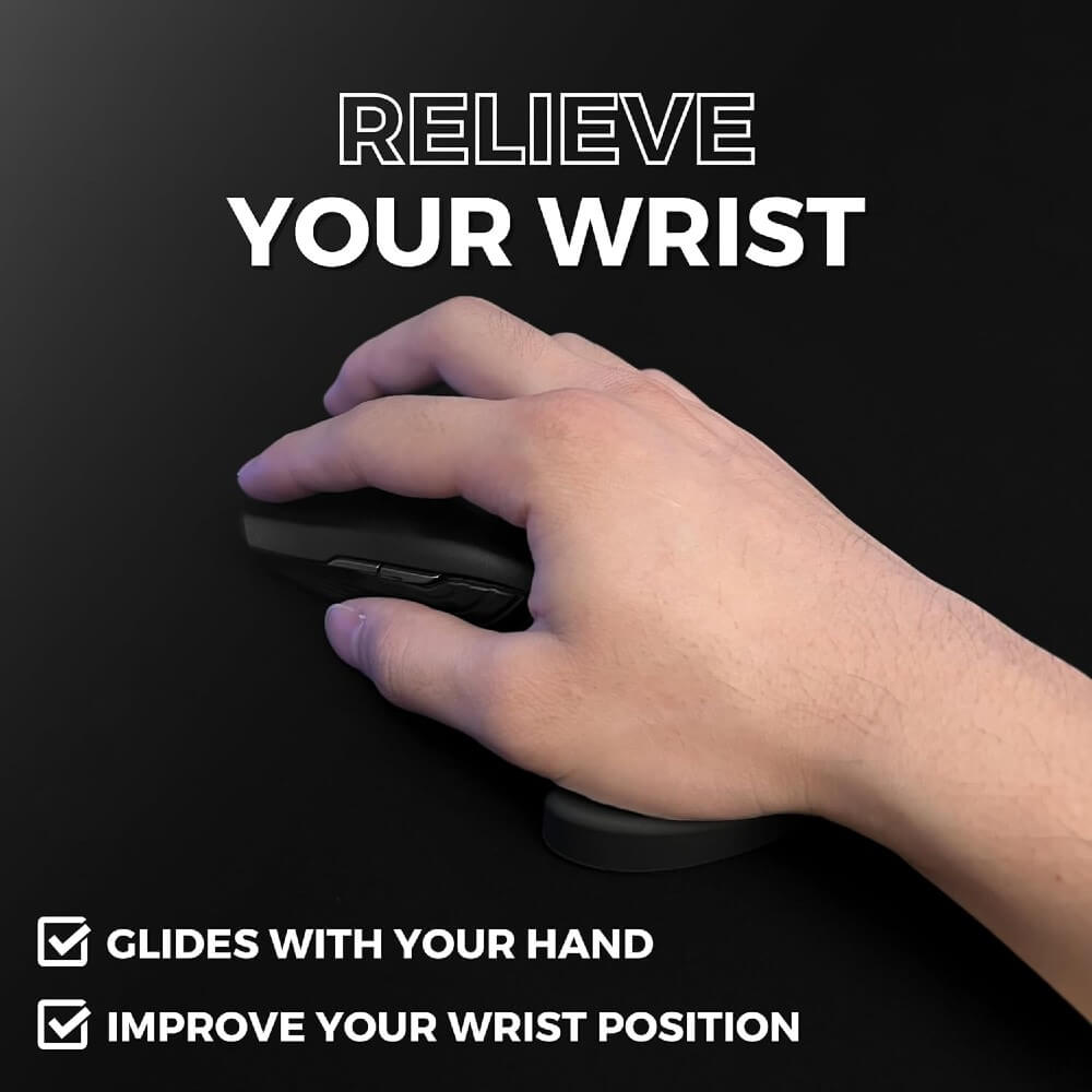 Ergonomic Mouse Wrist Rest Carpal Tunnel Support Pain Relief Anti-Fatigue Easy Glide Computer Laptop Gaming - Teddith - US