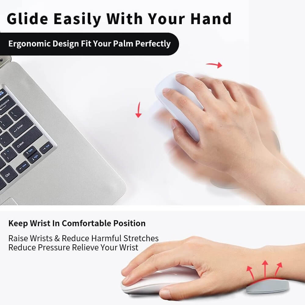 Ergonomic Mouse Wrist Rest Carpal Tunnel Support Pain Relief Anti-Fatigue Easy Glide Computer Laptop Gaming - Teddith - US