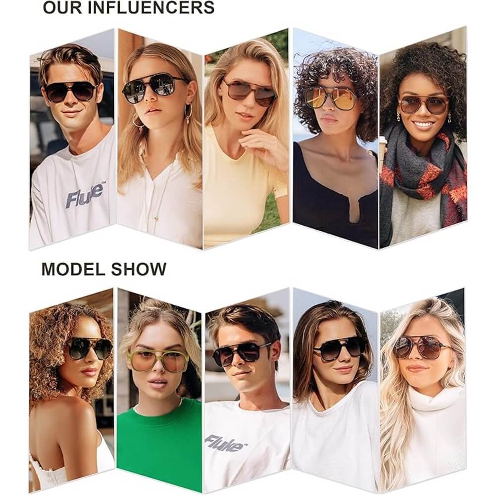 Retro Polarized Aviator Sunglasses for Women Men Classic 70s Vintage Trendy Pilot Frame - Teddith - US