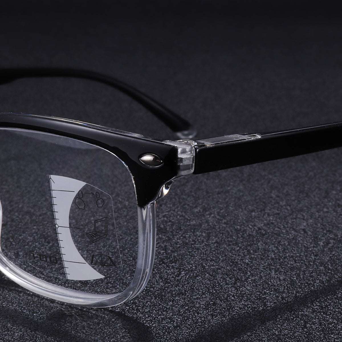 Blue Light Blocking Progressive Multifocal Reading Glasses - B/Clear - Teddith - US