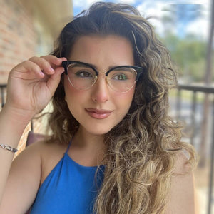 Blue Light Blocking Glasses for Computer Gaming Anti Glare Cat Eye Frame for Women - Teddith - US