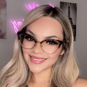 Blue Light Blocking Glasses for Computer Gaming Anti Glare Cat Eye Frame for Women - Teddith - US