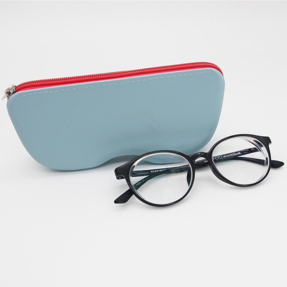 Large Silicone Sunglasses Pouch Case with Zipper Eyeglasses Organizer Soft Bag - Teddith - US