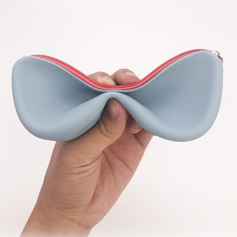 Large Silicone Sunglasses Pouch Case with Zipper Eyeglasses Organizer Soft Bag - Teddith - US