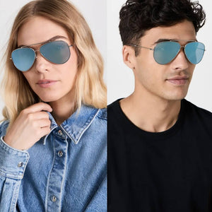 Aviator Polarized Reverse Sunglasses Anti-Glare 100% UV Protection Inverted Lens - Teddith - US