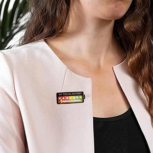 My Social Battery Pin Creative Lapel Slider Pin Fun Enamel Sentiment Pin 7 Days a Week - Teddith - US