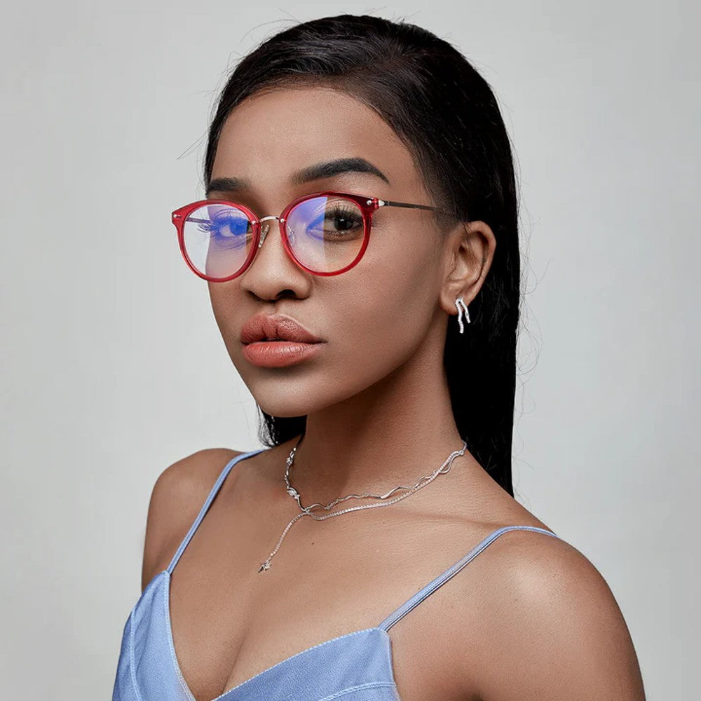 Blue Light Blocking Glasses for Computer Gaming Round Frame - Jenny