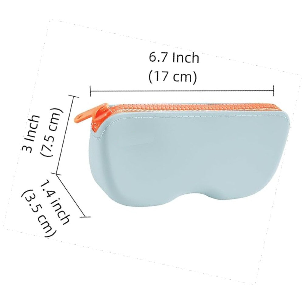 Large Silicone Sunglasses Pouch Case with Zipper Eyeglasses Organizer Soft Bag - Teddith - US