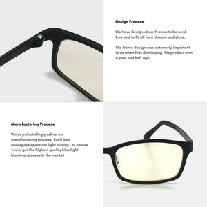 Blue Light Glasses for Computer Gaming Anti Glare Square Frame - Teddith - US