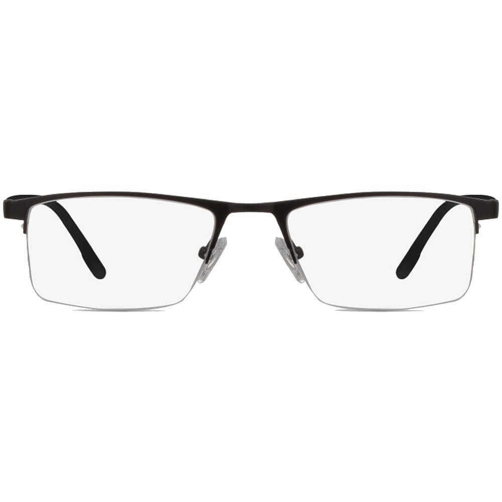 Blue Light Glasses for Computer Anti Glare Half Rim Rectangle Frame - Teddith - US