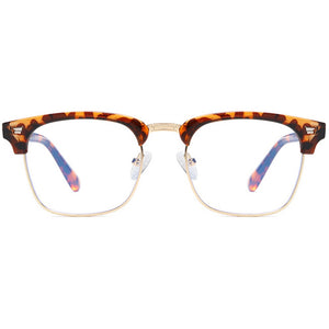 Blue Light Glasses for Computer Anti Glare Half Frame Clubmaster - Teddith - US