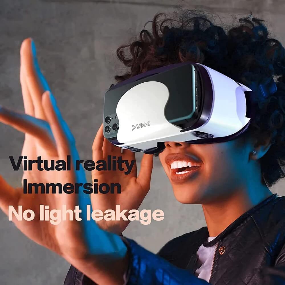 VR Headset Virtual Reality Goggles 3D Glasses Blocking Blue Light for iPhone Android Samsung Smartphones - Teddith - US