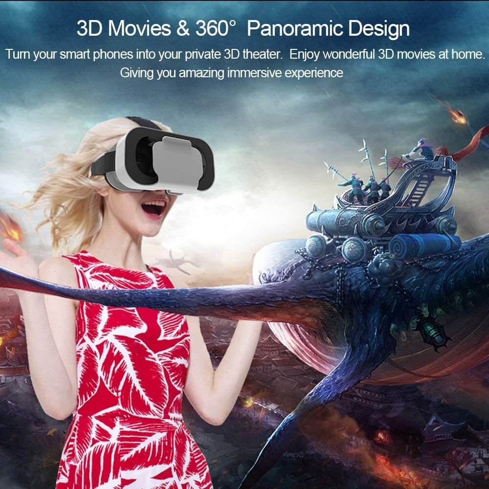VR Headset Virtual Reality Goggles 3D Glasses Blocking Blue Light for iPhone Android Samsung Smartphones - Teddith - US
