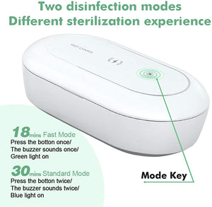 UV Sterilizer Box Ultraviolet Light Bacteria Sanitizer Disinfection Box Wireless Charger - Teddith - US