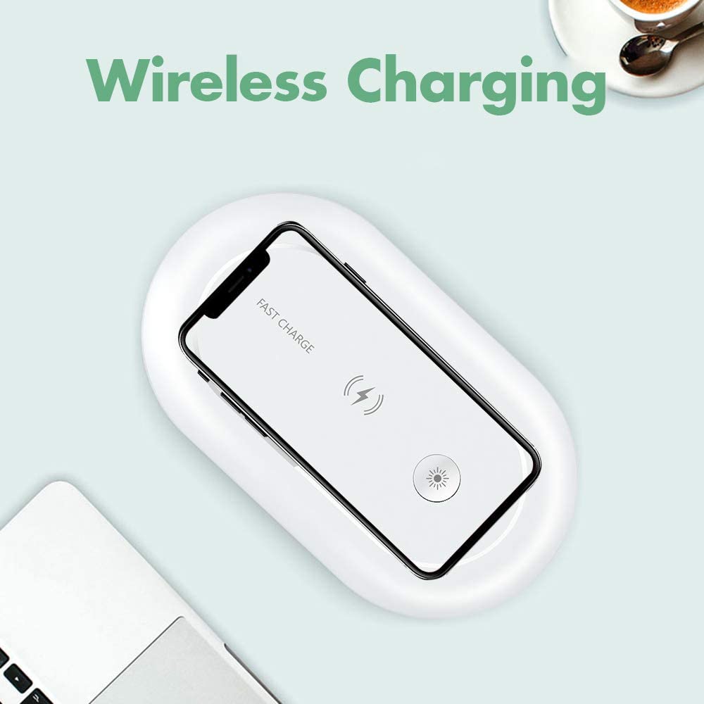 UV Sterilizer Box Ultraviolet Light Bacteria Sanitizer Disinfection Box Wireless Charger - Teddith - US