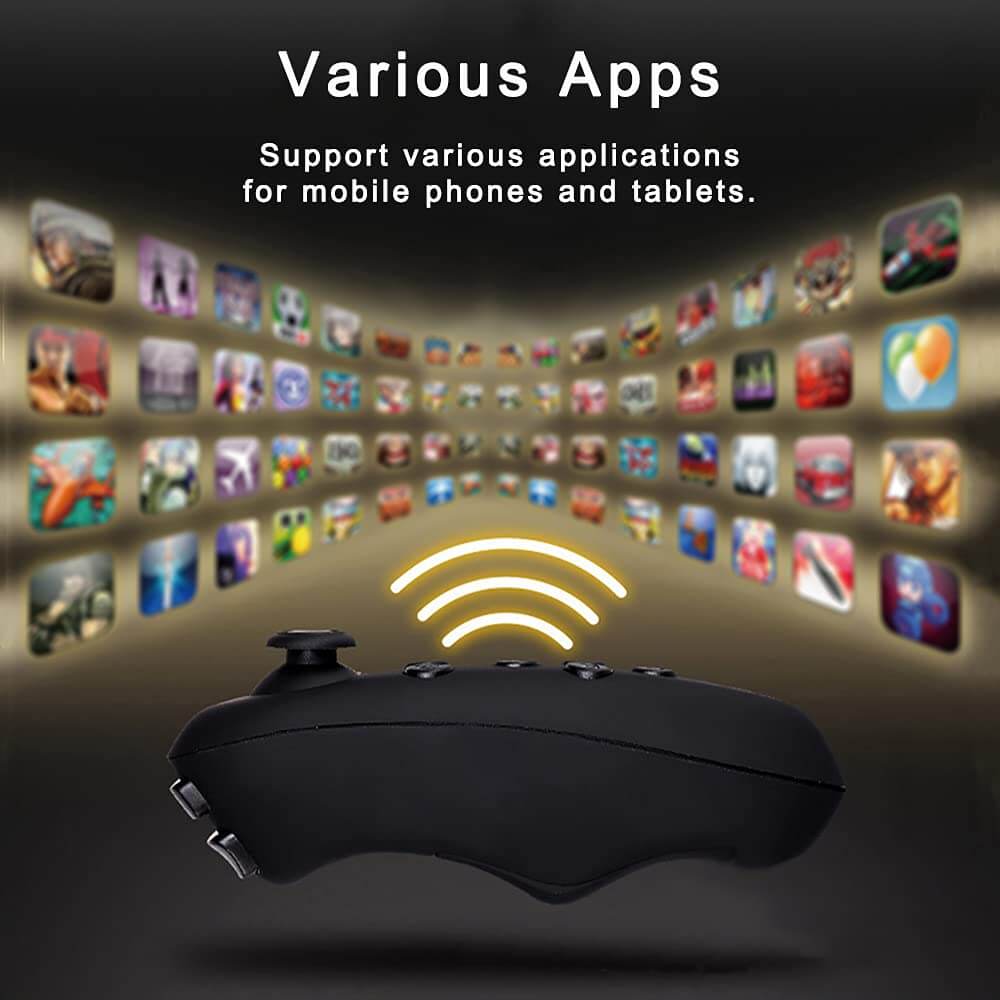 VR Remote Controller Bluetooth Gamepad Control Video Game Selfie E-Book Nook Page Mouse Virtual Reality Headset PC Tablet Laptop iPhone Smart Phone - Teddith - US