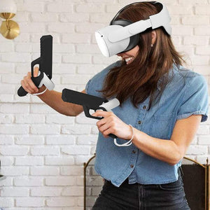 VR Game Gun for Oculus Quest 2 Enhanced Gaming Experience Controllers Pistol Case Compatible with Pistol Whip VR Games - Teddith - US