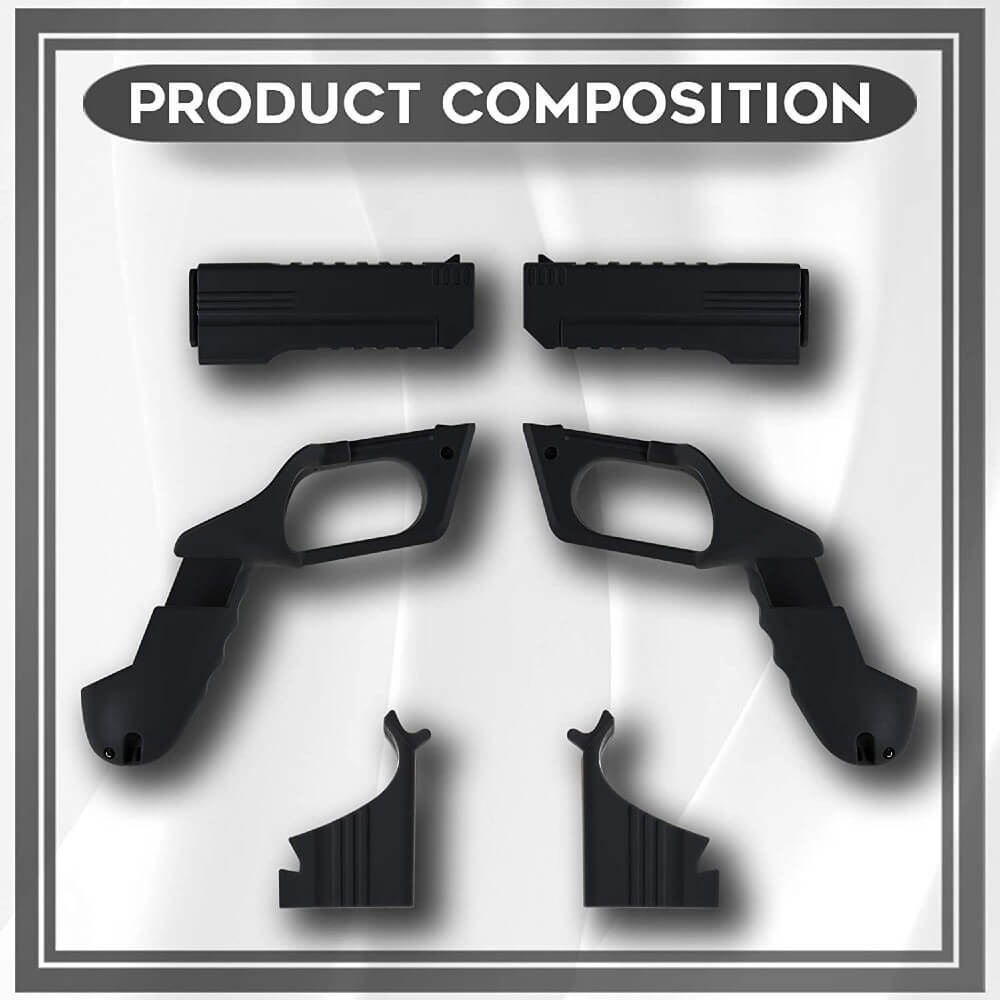 VR Game Gun for Oculus Quest 2 Enhanced Gaming Experience Controllers Pistol Case Compatible with Pistol Whip VR Games - Teddith - US