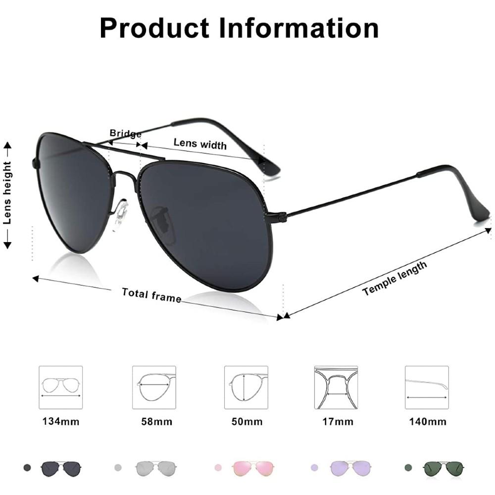 Aviator Sunglasses for Women and Men | Teddith AU | Polarized Lenses UV Protection | Aluminium Frame - Teddith - US