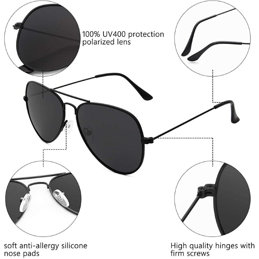 Aviator Sunglasses for Women and Men | Teddith AU | Polarized Lenses UV Protection | Aluminium Frame - Teddith - US