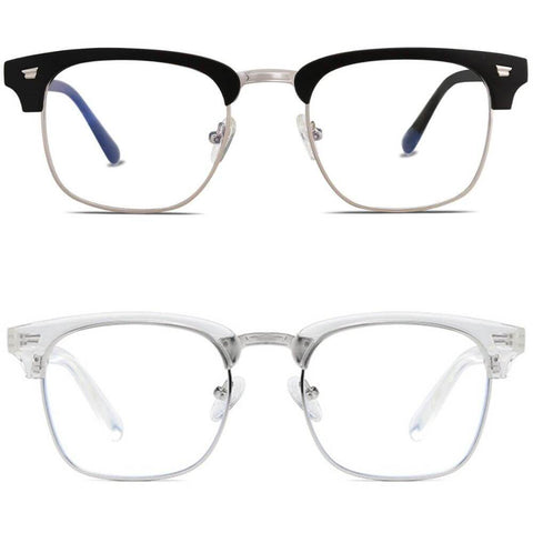 Blue Light Blocking Glasses - Clubmaster (2 Pack) - Teddith - US