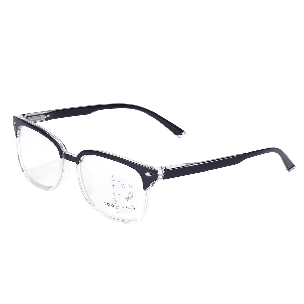 Blue Light Blocking Progressive Multifocal Reading Glasses - B/Clear - Teddith - US