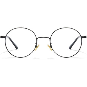 Round Blue Light Glasses Wire Frame UV Blocking Computer Eyewear Clear Lens - Gigi - Teddith - US
