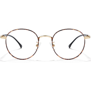 Round Blue Light Glasses Wire Frame UV Blocking Computer Eyewear Clear Lens - Gigi - Teddith - US