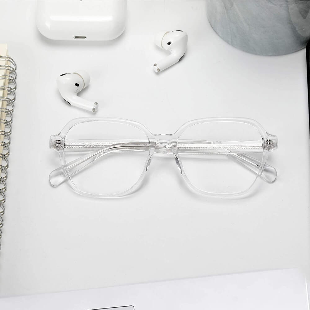 Blue Light Blocking Glasses for Computer Gaming Square Frame - Gaia - Teddith - US