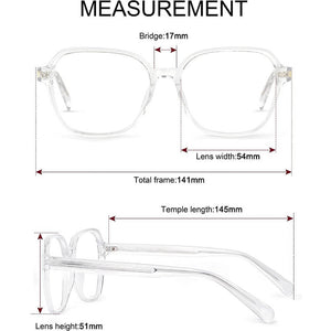 Blue Light Blocking Glasses for Computer Gaming Square Frame - Gaia - Teddith - US