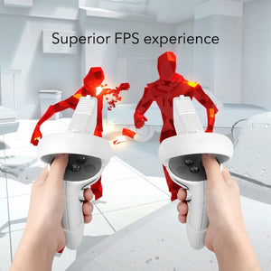 VR Game Gun for Oculus Quest 2 Enhanced Gaming Experience Controllers Pistol Case Compatible with Pistol Whip VR Games - Teddith - US