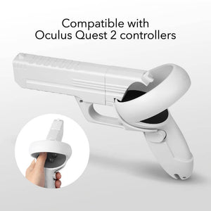 VR Game Gun for Oculus Quest 2 Enhanced Gaming Experience Controllers Pistol Case Compatible with Pistol Whip VR Games - Teddith - US