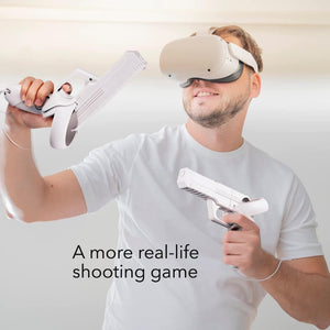 VR Game Gun for Oculus Quest 2 Enhanced Gaming Experience Controllers Pistol Case Compatible with Pistol Whip VR Games - Teddith - US