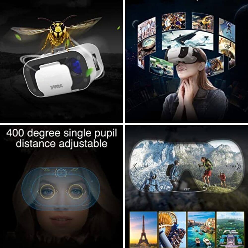 VR Headset Virtual Reality Goggles 3D Glasses Blocking Blue Light for iPhone Android Samsung Smartphones - Teddith - US