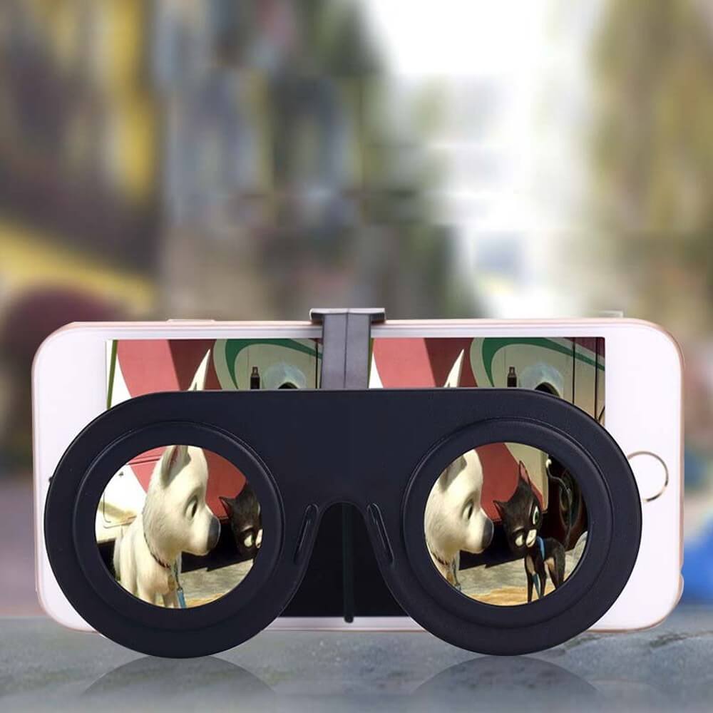 Portable VR Glasses for Smartphone Foldable Mini Virtual Reality Headset Compatible with iPhone and Android - Teddith - US