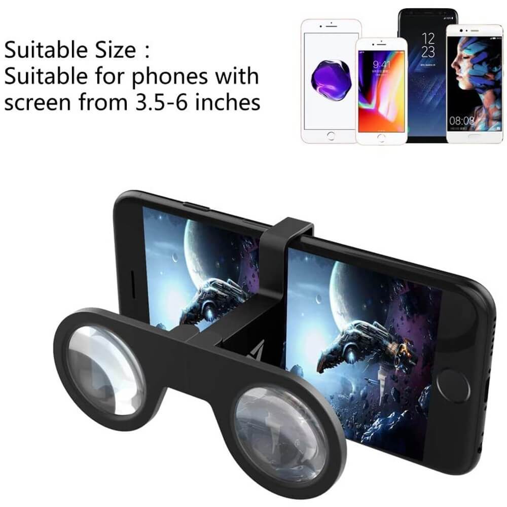 Portable VR Glasses for Smartphone Foldable Mini Virtual Reality Headset Compatible with iPhone and Android - Teddith - US