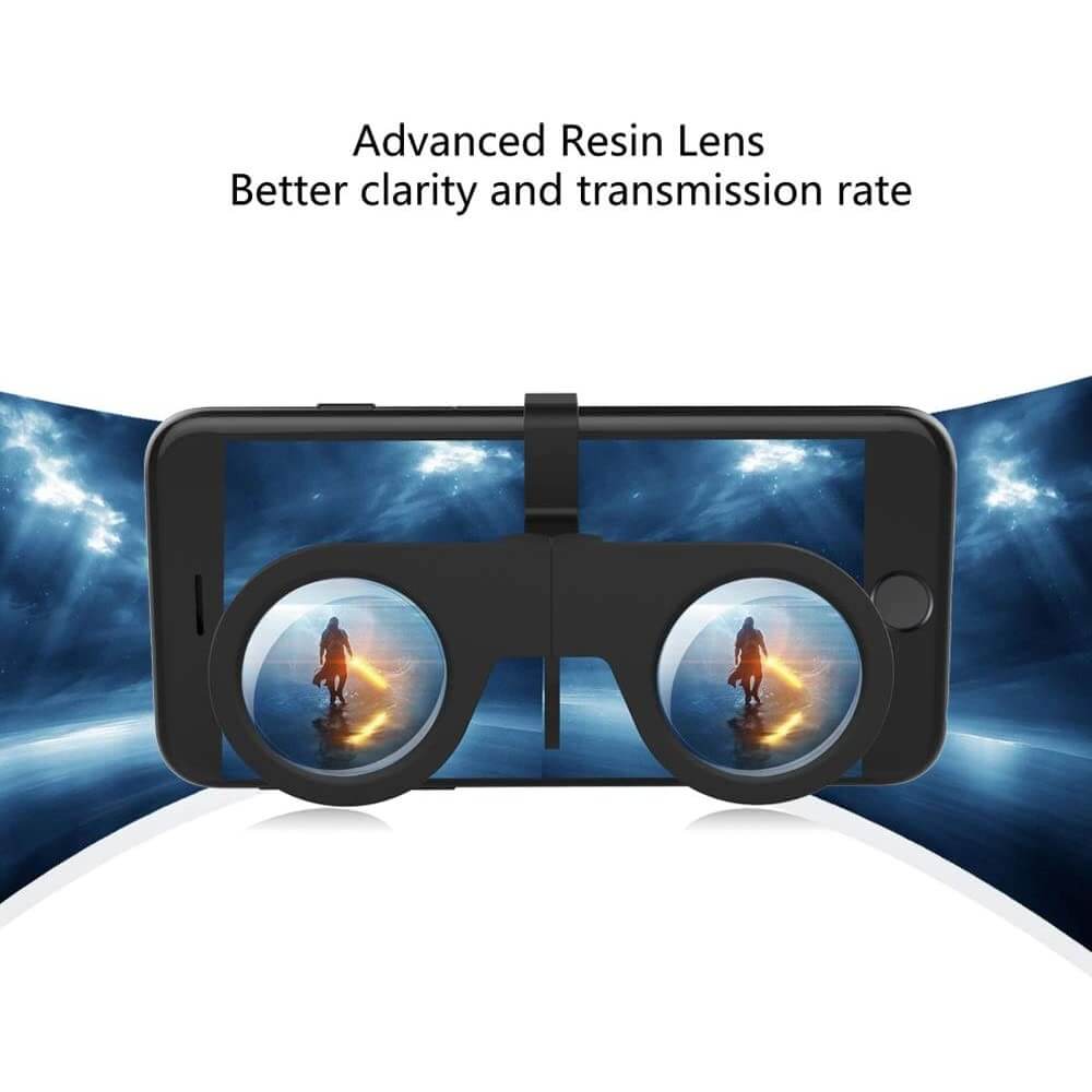 Portable VR Glasses for Smartphone Foldable Mini Virtual Reality Headset Compatible with iPhone and Android - Teddith - US