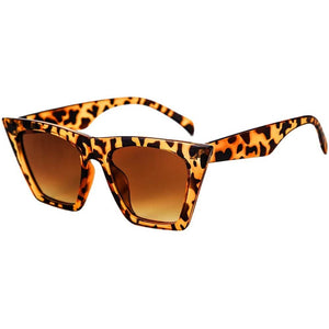 Vintage Cateye Polarized Women Sunglasses Trendy Oversized Frame - Teddith - US