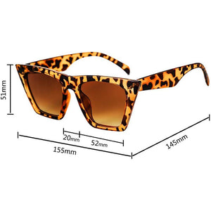 Vintage Cateye Polarized Women Sunglasses Trendy Oversized Frame - Teddith - US
