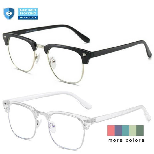 Blue Light Blocking Glasses - Clubmaster (2 Pack) - Teddith - US