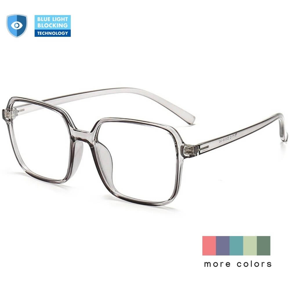 Blue Light Blocking Glasses for Computer Gaming Square Frame - Gaia - Teddith - US