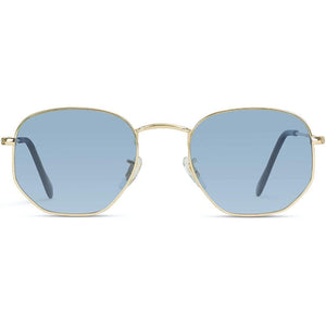 Hipster Hexagonal Polarized Sunglasses Geometric Square Metal Frame - Teddith - US