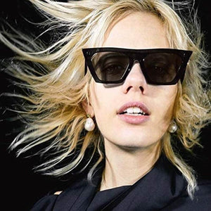 Vintage Cateye Polarized Women Sunglasses Trendy Oversized Frame - Teddith - US