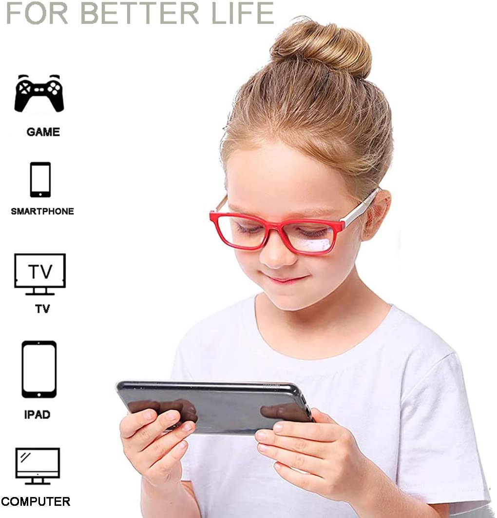 Blue Light Blocking Computer Screen Reading Glasses for Kids Ages [3-9] - Malik - Teddith - US