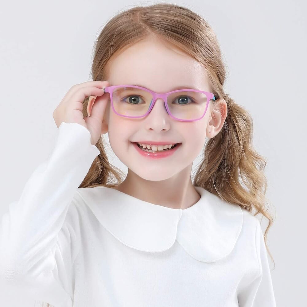 Blue Light Blocking Computer Screen Reading Glasses for Kids Ages [3-9] - Malik - Teddith - US