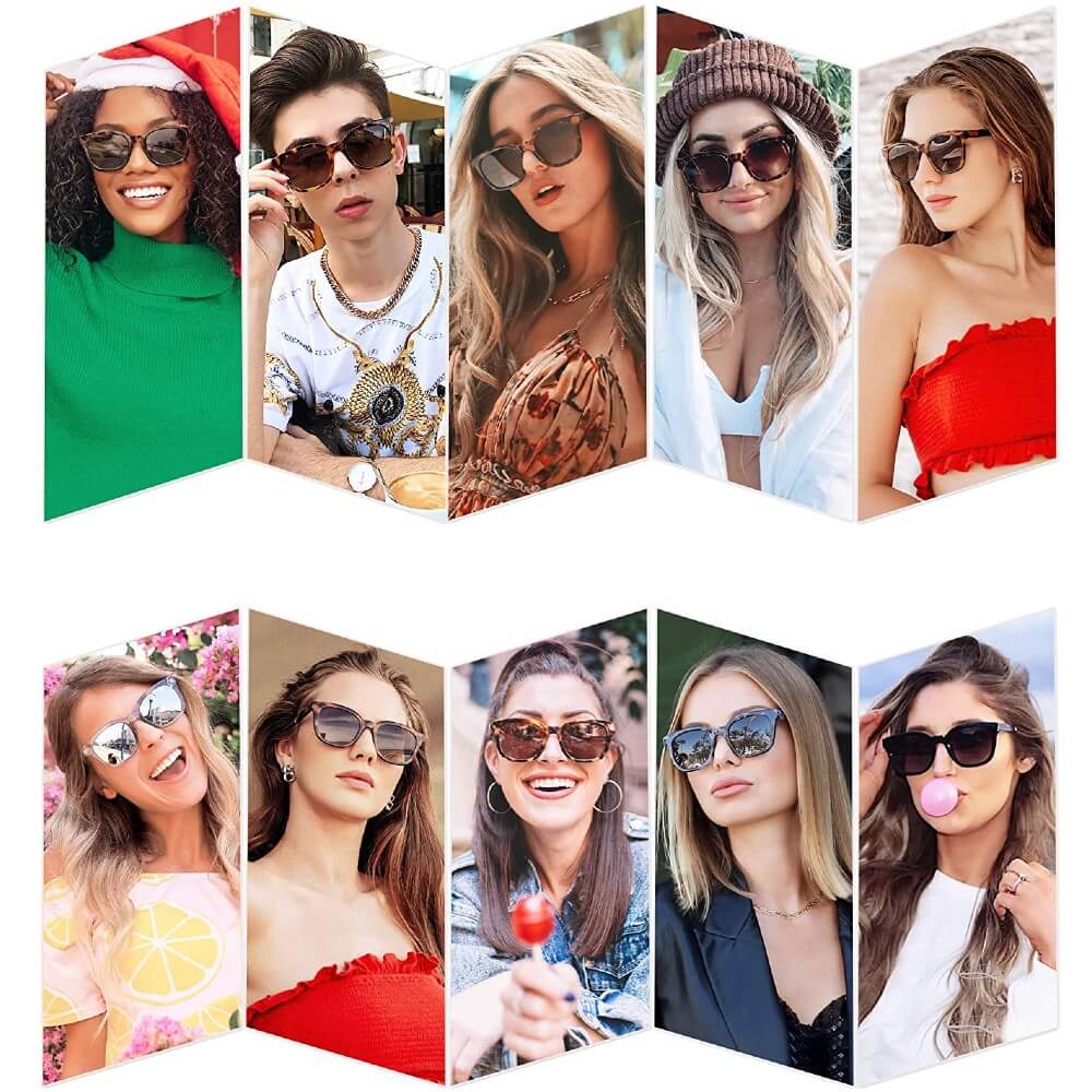 Classic Square Polarized Sunglasses Retro Trendy UV400 Sunnies for Women Men - June - Teddith - US